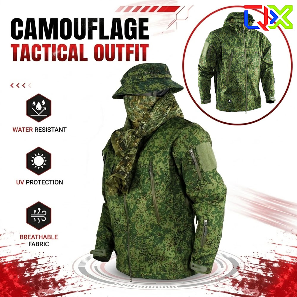 Men'S Outdoor Hunting Jacket - Комплект тактической одежды QX EMR Digital