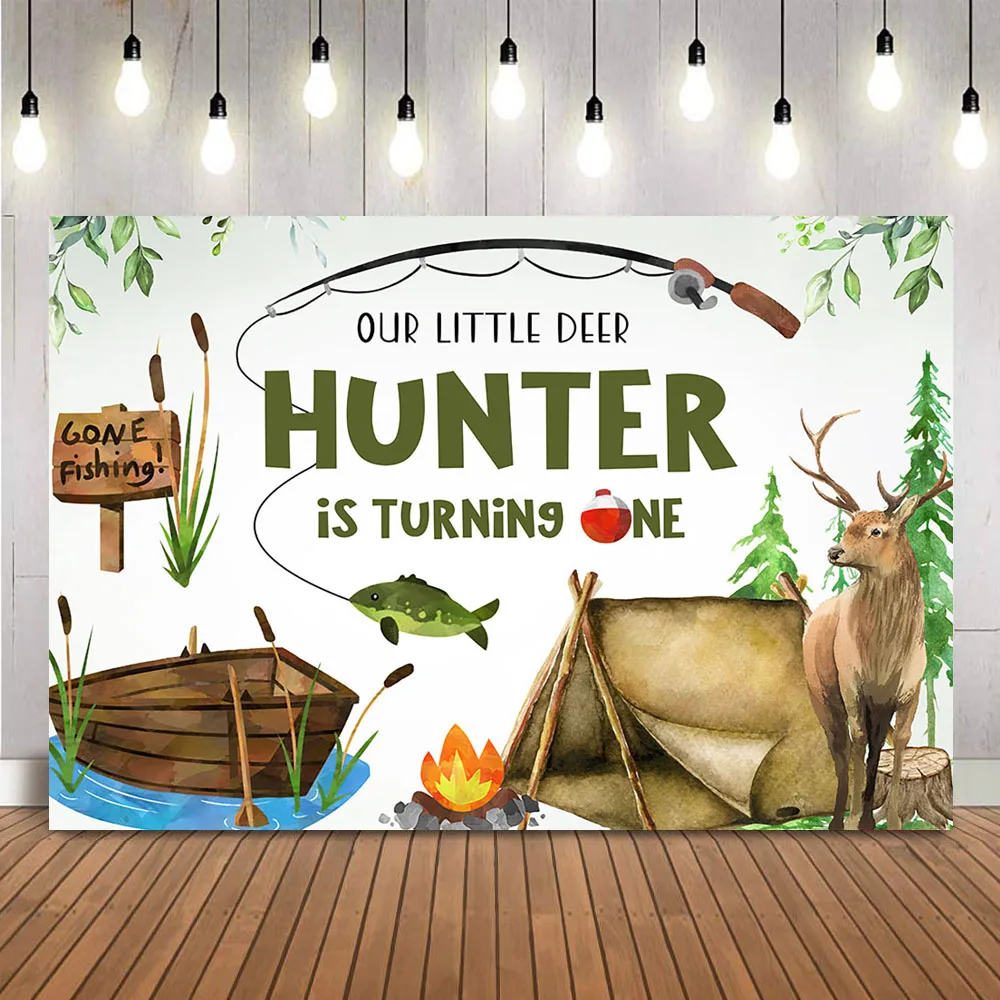 Hunting Outdoor Background - Фон для охоты, рыбалки, дня рождения,